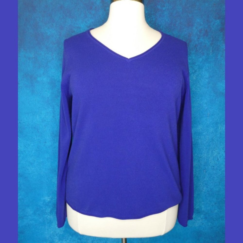 White Stag Blue V Neck Sweater XXL